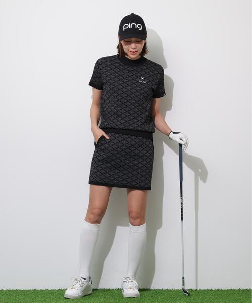 スカート 「PING APPAREL」AZモノグラムジャカードニットスカート 「PERFORMANCE」 (LADIES)の画像