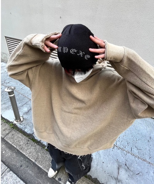 「XU」 「GLAMOUR」プルオーバーパーカー ONE SIZE ブルー メンズ_画像8