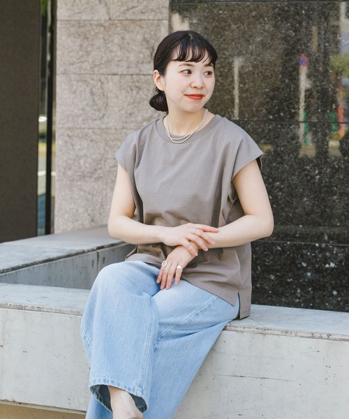「ITEMS URBANRESEARCH」 半袖カットソー FREE グレー レディース_画像7