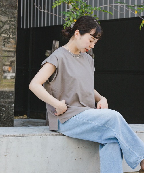「ITEMS URBANRESEARCH」 半袖カットソー FREE グレー レディース_画像8