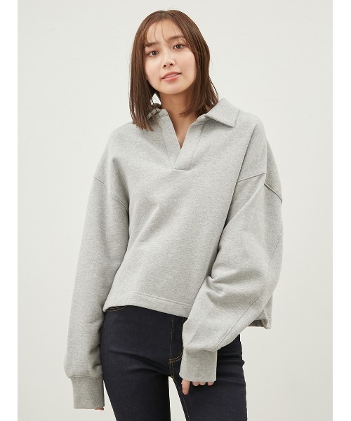 「Mila Owen」 長袖カットソー FREE グレー レディース_画像8