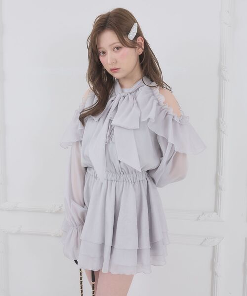 Ciel リバーシブルフィットリボンミニワンピース MAJESTIC LEGON（マジェスティックレゴン） ワンピース アメスリフリル
