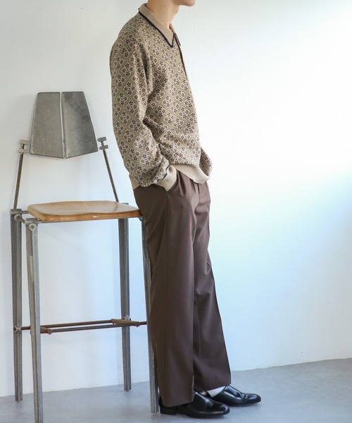 「SENSE OF PLACE by URBAN RESEARCH」 長袖ニット LARGE カーキ メンズ_画像3