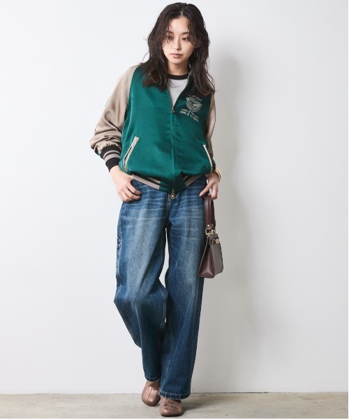 「CHIC STYLE」 ブルゾン 3L グリーン レディース_2