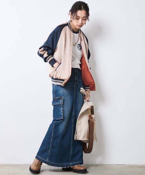 「CHIC STYLE」 ブルゾン 3L グリーン レディース_3
