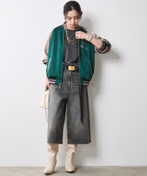 「CHIC STYLE」 ブルゾン 3L グリーン レディース_6