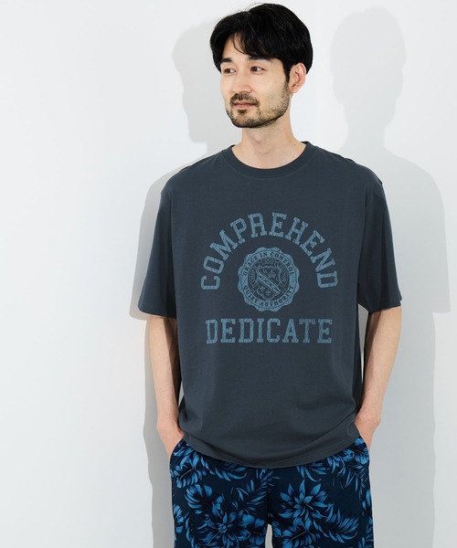 NAVY tシャツ 「NAVY/ネイビー」 BCIコットン カレッジプリント 半袖T