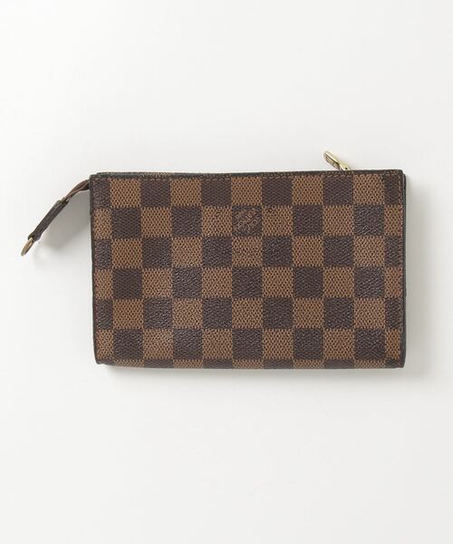 Louis Vuitton ポーチ ブラウンレザー 中古・古着通販】LOUIS VUITTON (ルイ ヴィトン) ポーチ ブラウン