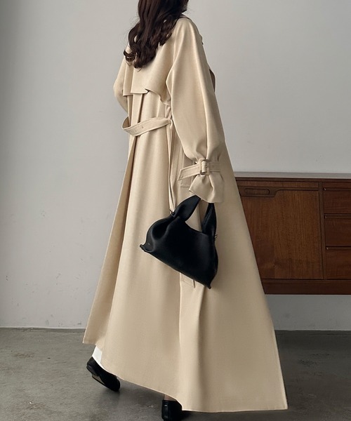 Louere（ルエレ） トレンチコート MEDIUM グレイッシュベージュ