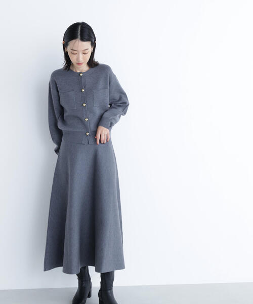「NATURAL BEAUTY BASIC」 セットアップ P/S チャコールグレー レディース_画像2