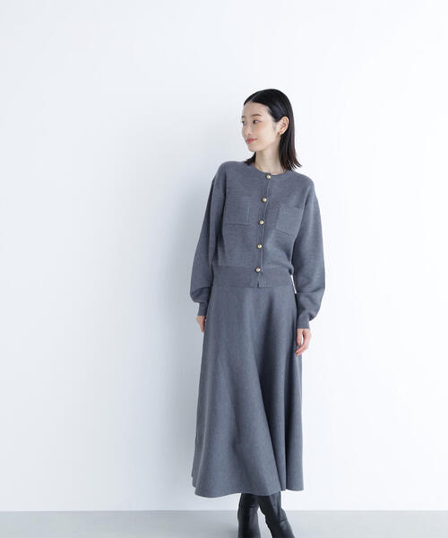 「NATURAL BEAUTY BASIC」 セットアップ P/S チャコールグレー レディース_画像4