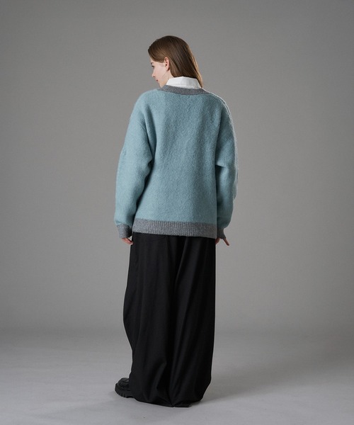 「ONCILY」 ニットカーディガン SMALL ブルー メンズ_画像7