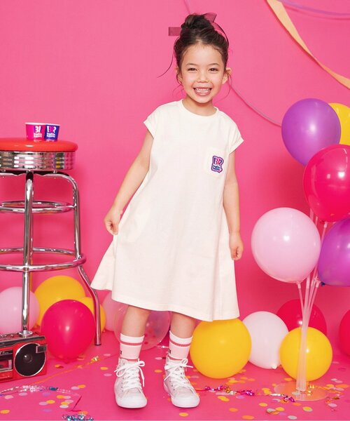 「BREEZE」 「KIDS」ノースリーブワンピース 90 アイボリー キッズ_画像2