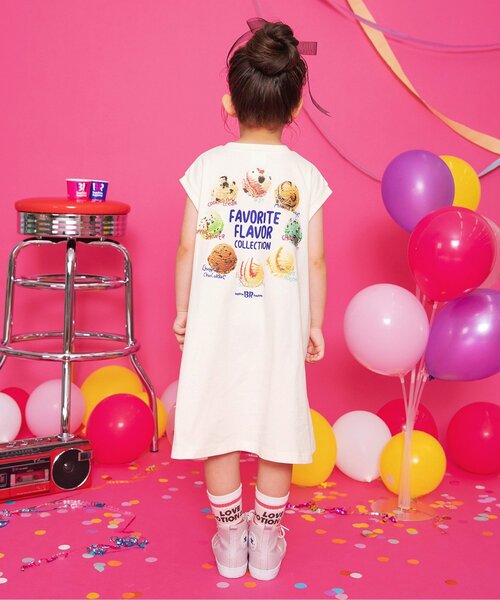 「BREEZE」 「KIDS」ノースリーブワンピース 90 アイボリー キッズ_画像3