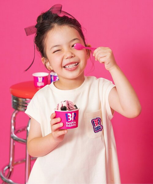 「BREEZE」 「KIDS」ノースリーブワンピース 90 アイボリー キッズ_画像4