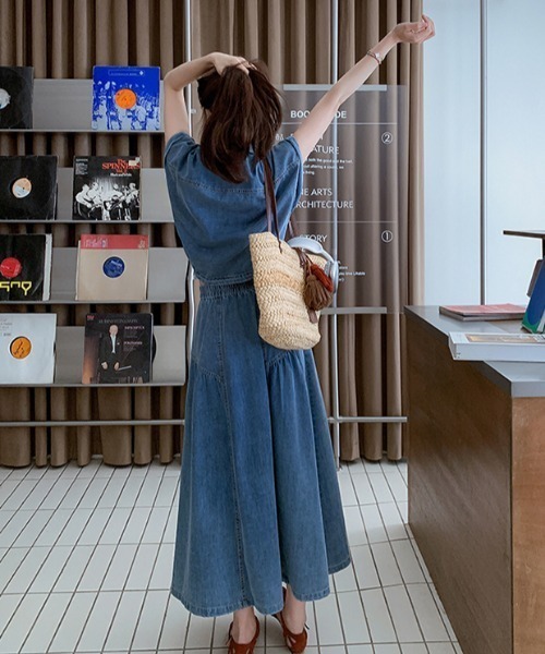 FAVORITO セットアップ デニムトップススカートセットアップ