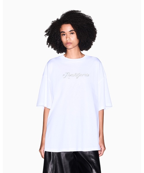 新品☆ホワイト XS ロゴ刺繍 半袖Tシャツ ARMANI EXCHANGE tシャツ 半袖 「A|X アルマーニ エクスチェンジ
