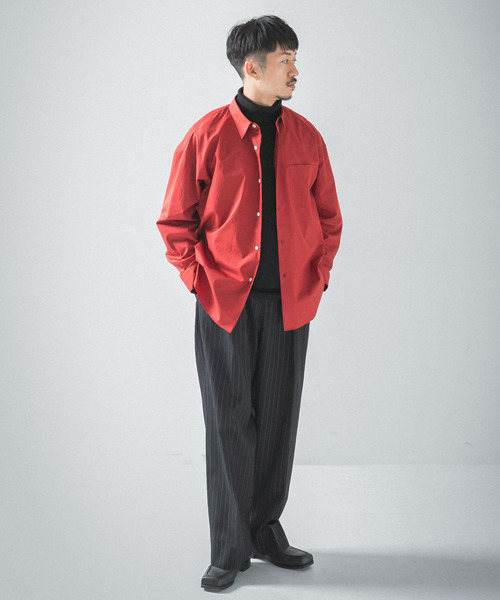 「THOMAS MASON」 長袖シャツ MEDIUM グリーン系その他 メンズ_画像3