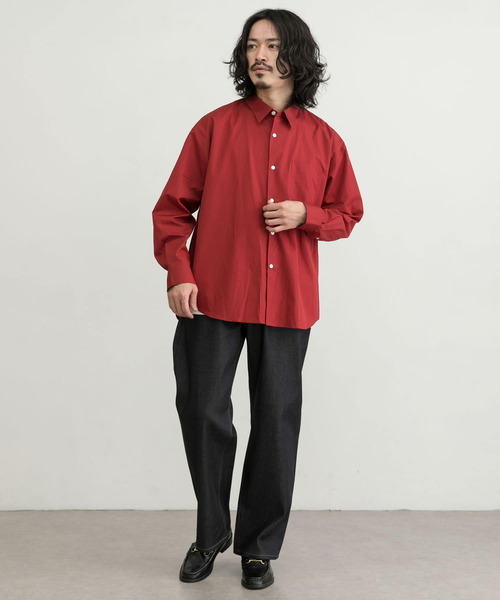 「THOMAS MASON」 長袖シャツ MEDIUM グリーン系その他 メンズ_画像5