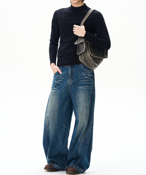 「WESTBOY」 デニムパンツ X-LARGE ブラック メンズ_画像2