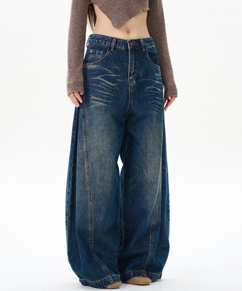 「WESTBOY」 デニムパンツ X-LARGE ブラック メンズ_画像5