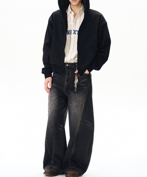 「WESTBOY」 デニムパンツ X-LARGE ブラック メンズ_画像7