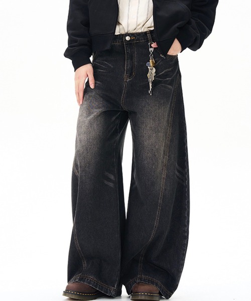 「WESTBOY」 デニムパンツ X-LARGE ブラック メンズ_画像9
