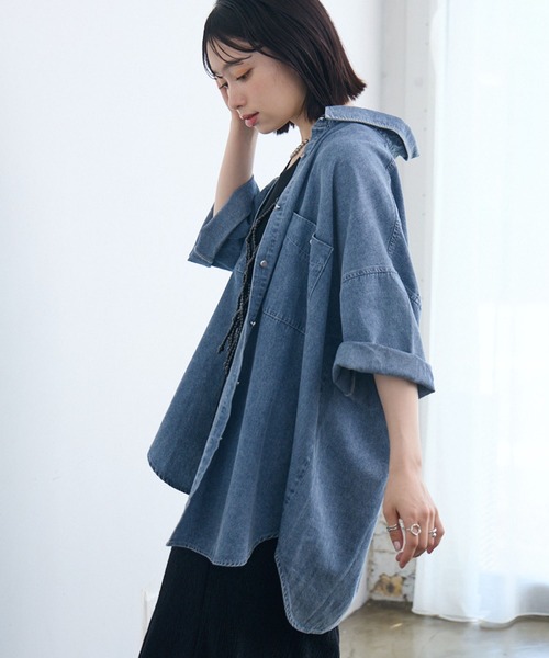 「RETRO GIRL」 半袖シャツ FREE グレー レディース_画像2