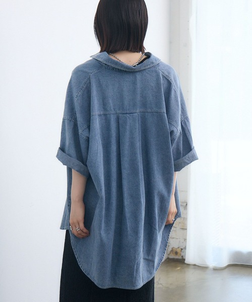 「RETRO GIRL」 半袖シャツ FREE グレー レディース_画像9