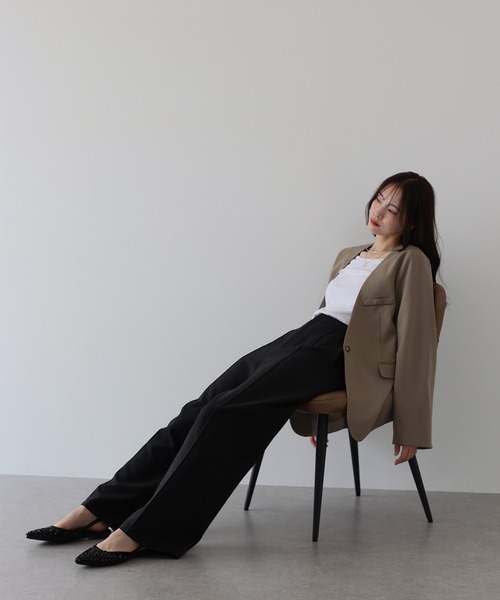 「J by blue」 スラックス SMALL モカ レディース_画像9