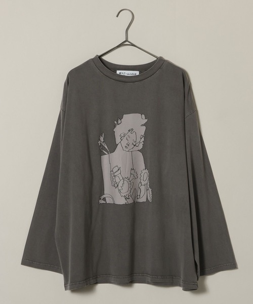 tシャツ 「嬉々!!CREATIVE×daily CLIP」ピグメントロングスリーブTシャツ レディース | studio CLIP | 01