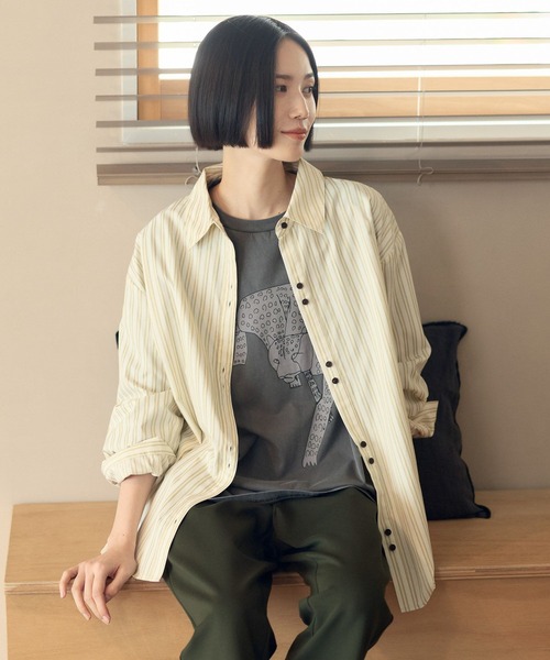 tシャツ 「嬉々!!CREATIVE×daily CLIP」ピグメントロングスリーブTシャツ レディース | studio CLIP | 04
