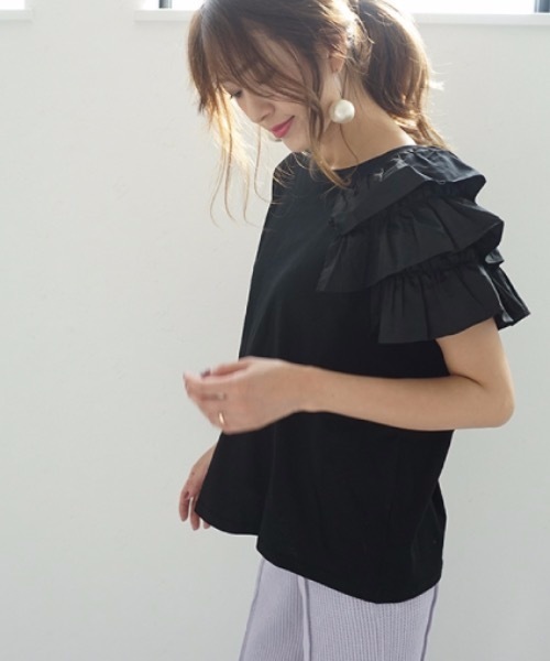 Myu tシャツ Tシャツ 片方フリルTシャツ : ZOZOTOWN Yahoo!店 - 通販