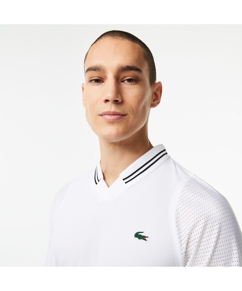 ダニール・メドベージェフ　スキッパーネックポロシャツ LACOSTE ポロシャツ 「ダニール・メドベージェフ」スキッパー