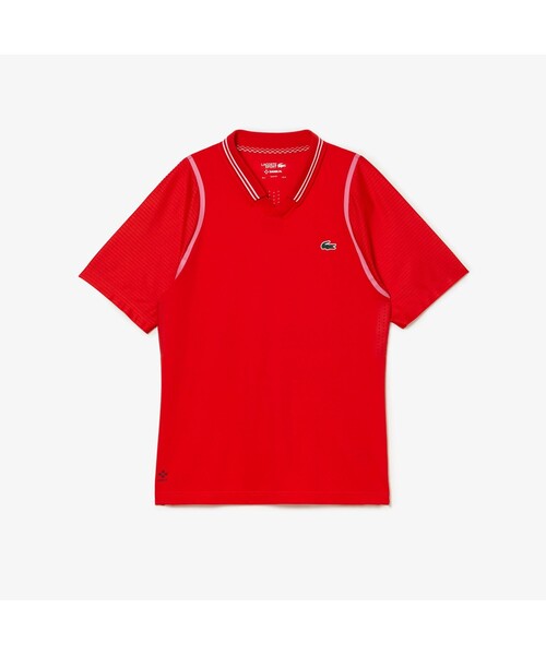 ダニール・メドベージェフ　スキッパーネックポロシャツ LACOSTE ポロシャツ 「ダニール・メドベージェフ」スキッパー