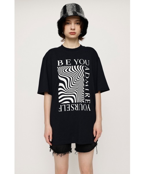SLY（スライ） tシャツ WAVY PRINT BOX T/SH ウェービー プリント