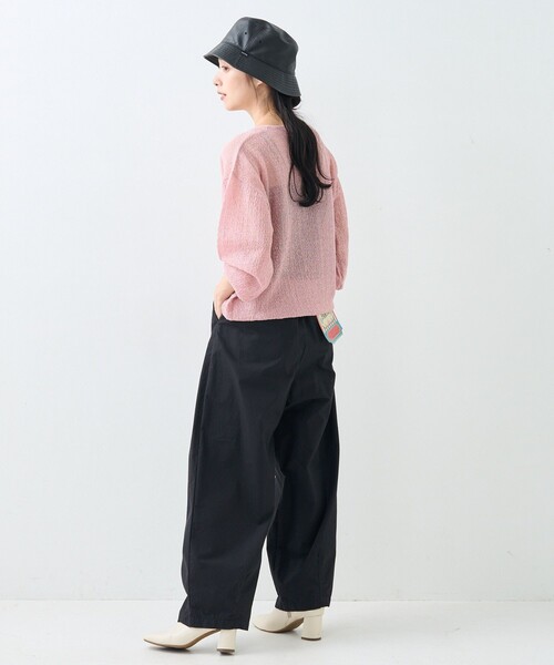 FREAK'S STORE ニット セーター シアー ラメ クルーネック プル