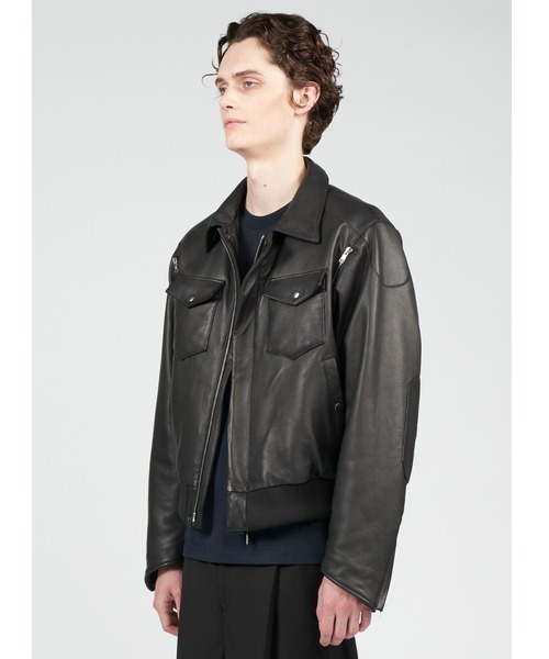 古着 ベロア 短丈ボンバージャケット 黒 太アームラグラン Lフライト