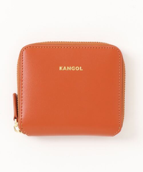 財布 「KANGOL/カンゴール」 型押し 二つ折り ジップ ウオレット メンズ レディース