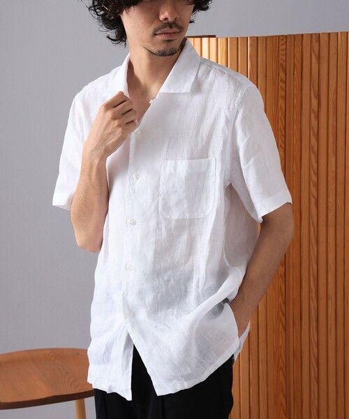GUY ROVER ワイドカラーリネンシャツ 　XL GUY ROVER シャツ × Brilla per il gusto / 別注 リネン