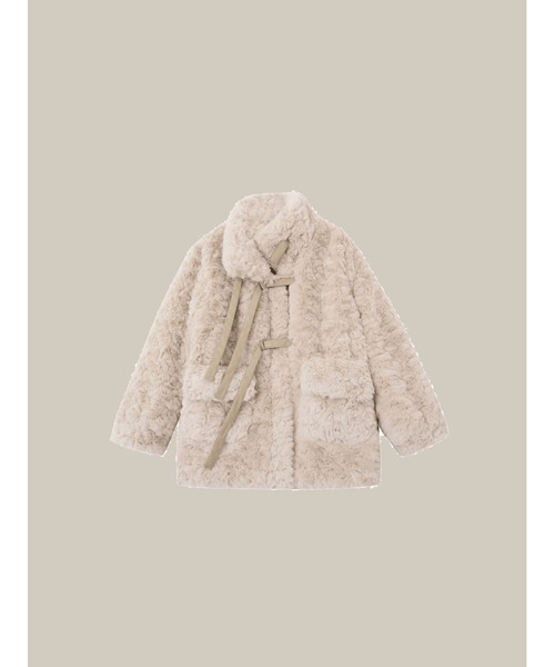 LA POMME petit コート アウター ふわふわファーコートFaux Fur