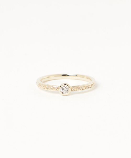 ★半額★agete ピンキーリングK10 agete｜K10ダイヤモンドピンキーリング(0.01ct) | Rakuten