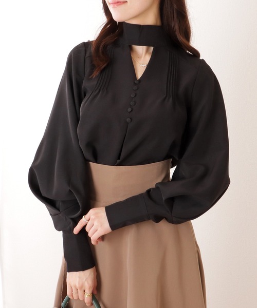 Lace Ladies（レースレディース） ブラウス シャツ Vネック風 カット