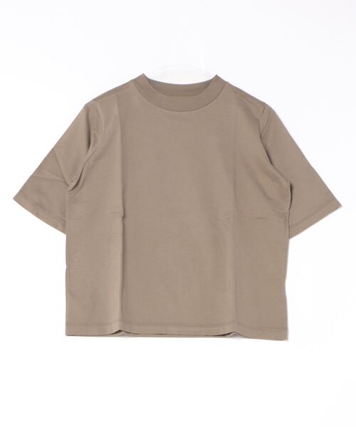 tシャツ 「Elama」Organic Cotton Cross Jersey 5分袖モックネックプルオーバー レディース SIPULI tシャツ 「Elama」Organic Cotton Cross Jersey 5分袖