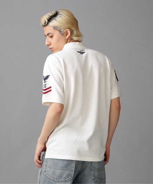 AVIREX ポロシャツ NAVAL PATCHED POLO SHIRT / ネイバル