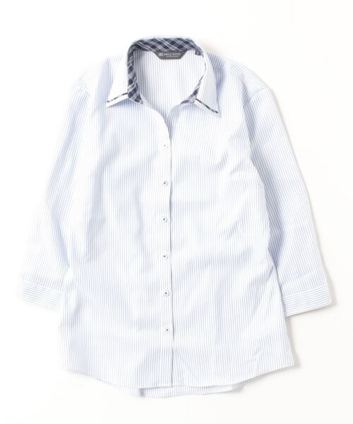 フォーマル ブラウス シャツ 形態安定ノーアイロン スキッパー 7分袖ビジネスワイシャツ レディース | BRICK HOUSE by TOKYO SHIRT | 06
