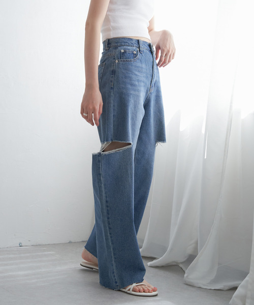 VENCE EXCHANGE ジーンズ デニム デニムパンツ ダメージデニム