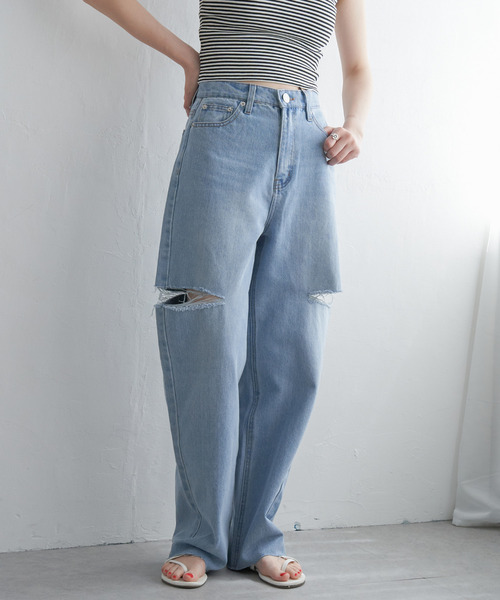 VENCE EXCHANGE ジーンズ デニム デニムパンツ ダメージデニム