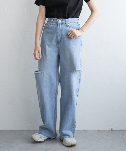 VENCE EXCHANGE ジーンズ デニム デニムパンツ ダメージデニム
