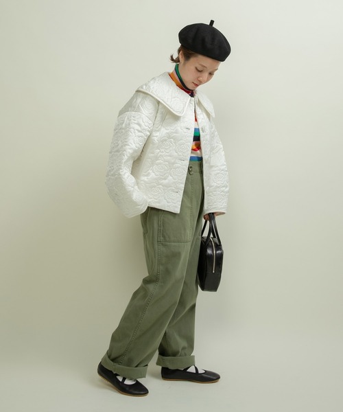 Dot＆Stripes CHILD WOMAN コート アウター サテンキルティングEVO BIG